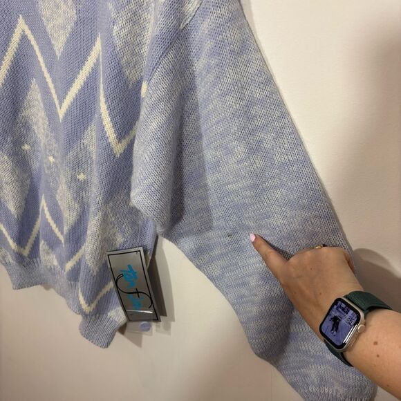 Vintage Tan F Jay NWT Geometric Wool Blend Sweater Size Large - Picture 7 of 12